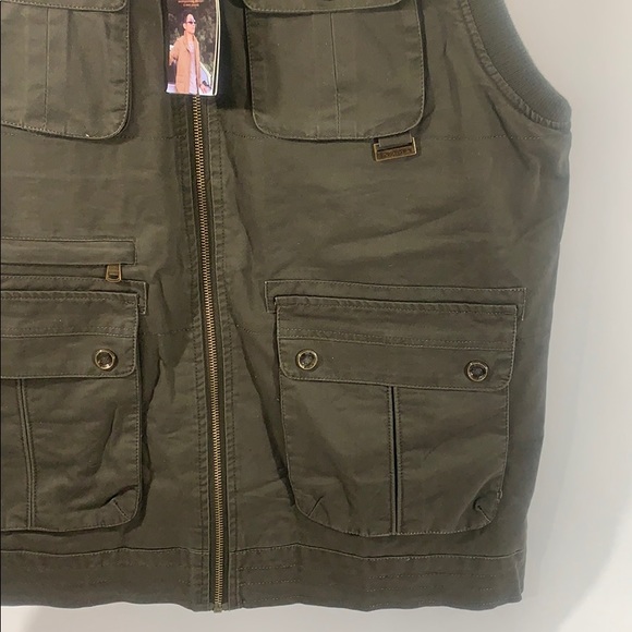 Jeeprich vest size XL green cotton zip front - Picture 3 of 7